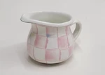 Mackenzie Childs Rosy Check Enamel Little Creamer. Fixed Price $69.00.