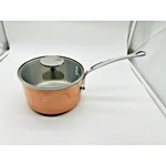 Mauviel 1830 M150S Copper Saucepan With Glass Lid Made France 1.5MM Stainless. Fixed Price $189.99.