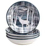 Certified International Fluidity Lodge 9 Soup/pasta Bowls Of 12560SET4. Fixed Price $52.06.