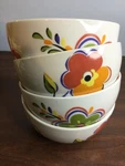 Tabletops Gallery Whiteware Floral 6 Soup/cereal Bowls Set Of 4. Fixed Price $19.95.