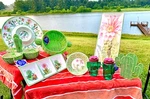 Certified Int. & Ciroa Desert Beauty Cactus Blooms Melamine Wicker Serveware. Fixed Price $9.95.