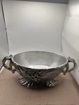 Vintage 1997 Arthur Court Aluminium Gravy Boat 3D Grape Design Signed. Fixed Price $35.99.