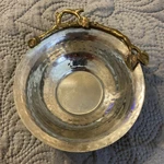 Leeber Hammered Stainless Steel & Brass Nut Olive Round Bowl, Golden Vine 5" Dia. Fixed Price $8.00.