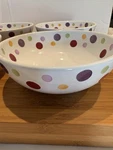 Pampered Chef Simple Additions Cereal Soup Bowls Set If 4 Dots 6 Euc Retired. Fixed Price $33.00.