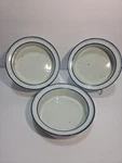 Dansk Niels Refsgaard Blue Mist Rimmed Soup Bowls Set Of 3 Denmark Stoneware. Fixed Price $55.95.