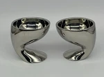 Nambe #MT0668 Karim Rashid Metal Alloy Bowl Mcm Design Set Of 2. Fixed Price $53.95.