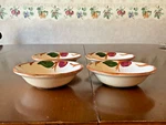 Vintage Franciscan Apple, Set Of 4, 5 3/4" Dessert Bowls, Made England. Fixed Price $13.49.