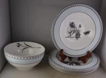 Charter Club Tuilleries Blue - 4 Rim Soup Bowls + Cereal. Fixed Price $85.45.