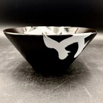 Bicetto Japanese Large 9" Ceramic Ramen Bowl 60OZ Black White. Fixed Price $19.00.