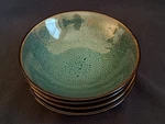 4 Mikasa Gourmet Basics Daymon Jade Pasta Soup Salad Bowls 7.5" Black Green. Fixed Price $45.00.