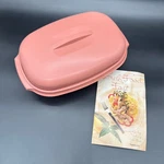 Vintage Tupperware Oval Microwave Steamer 6 Cups Dusty Rose Pink Usa 90S 1273-5. Fixed Price $36.92.
