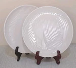 2 Round White Temptations By Tara Woodland 8" Inch Salad Plates Qf 433958. Fixed Price $11.98.