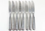 (8) Wmf Stainless Pilgrim Dinner Knives 3/8" Cromargan Germany Frasers. Fixed Price $140.00.