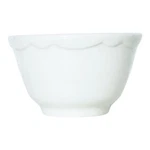 Buffalo Pottery BUF19 White Scalloped Restaurant Hotel Ware Bouillon Bowl Mint. Fixed Price $18.39.