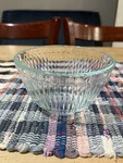 Vintage Pyrex 7401-S Small Ribbed Clear Glass 3 CUP/750ML Mixing Bowl. Fixed Price $12.00.