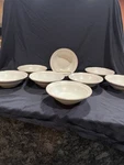 Country Stoneware Peachwood 6 1/2 Dessert/ Berry Bowls - 8 Japan. Fixed Price $40.00.