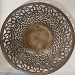 Decorative Brown Metal With Ornate Cutout Design Vintage Style Type Bowls. Fixed Price $20.50.