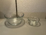 Anchor Hocking Clear Glass Nested Mixing Bowls 1QT/1L , 6OZ/177ML. Fixed Price $16.99.