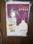 Aunt Martha's Stitch 'em Up Classic Apron 28"X35"-WHITE With Iron Embroidery. Fixed Price $10.00.