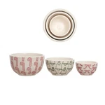 Creative Co-op Holiday Patterned Nesting Bowls Set XS6046. Fixed Price $24.00.