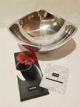 Nambe Tri Corner 3 Quart 11" Metal Serving Bowl Silver 528 Richard Thomas Box. Fixed Price $125.00.