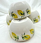 Royal Norfolk Lemon Bowls Set 4 Stoneware 5 Kitchen Salad Cereal. Fixed Price $39.99.