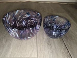 Studio Handblown Purple With Blue White Confetti Design Bowl. Fixed Price $45.00.