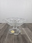 Vintage Teleflora Gifts 24% Lead Crystal Pedestal Candy Bowl. Fixed Price $18.00.
