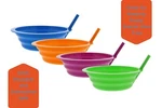Arrow Sip-a-bowl With Built Straw, 22 Oz, Blue, Pink, Green, Orange (4 Pack). Fixed Price $17.99.
