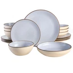 Gibson Elite Contempo Classic Double Bowl Dinnerware Set Service For 4 16PCS. Fixed Price $71.01.
