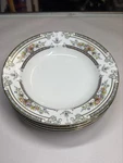 Set Of 4 Mikasa Fine China Cambridge L9015 Floral Basket Rimmed Soup Bowl 3/8. Fixed Price $29.99.