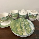 Mikasa Ultima HK116 Country Club 9 Piece Set Plates Cups Sugar Etc. Fixed Price $50.00.