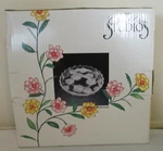 1990 Crystal Clear Studios Chrysanthemum Sectional Serving Dish 13" Diameter. Fixed Price $25.60.