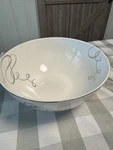 Mikasa Love Story Round Serving Vegetable Bowl, New, 8 1/2". Fixed Price $24.00.