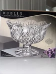 Godinger Dublin Crystal Footed Trifle Bowl With Cut Glass Detailing. Fixed Price $35.99.