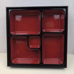 Kotobuki Japanese Bento Box Tray Plastic Red Black Sushi Serving Platter. Fixed Price $25.19.