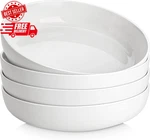Malacasa 48 Oz Pasta Set Of 4, 9 Inch Salad Bowls, White Ceramic Servin.... Fixed Price $43.52.