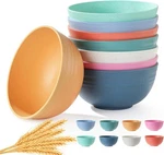 Unbreakable Wheat Straw Cereal Bowls Microwave Safe 26OZ Set Of 8 Multicolor. Fixed Price $20.99.