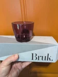 Kosta Boda Set Of 3 Bruk Votive Versatile Durable Glass Bowls Purple New In Box. Fixed Price $45.00.