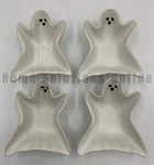 Pottery Barn Gus The Ghost Figural Stoneware Candy Snack Bowls S/4 White #A198. Fixed Price $51.03.