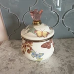 Mackenzie Childs Butterfly Garden Lidded Sugar Bowl-new Retired.. Fixed Price $112.00.