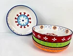 Signature Housewares Embossed Bowls Ceramic 8" Set Of 4. Fixed Price $42.00.