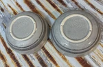 Set Of Vintage Mccoy Pottery #1413 Soup Ceral Bowls Gray Bands 6.25" Wide. Fixed Price $20.00.