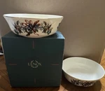 Lenox Winter Greeting All Purpose Cereal Bowls Set Of 2 Made Usa 6 With Box. Fixed Price $29.99.