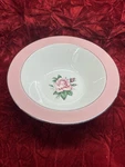 Vegetable Bowls Vntg Lifetime China Co Homer Laughlin Pink Rose & Platinum 9". Fixed Price $20.00.