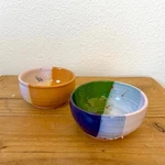 Studio Pottery Set Handmade Ceramic Signed Stoneware Colorful Glaze. Fixed Price $26.48.