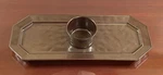 Juliska Pewter Stoneware Large 18.5" Octagonal Serving Platter & Ramekin. Fixed Price $125.00.
