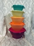 Tupperware Servalier 5-PC Bowl Set Brand New. Fixed Price $53.99.