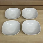 Ikea Square Rounded Bowls Pasta/soup White Porcelain 13286 Turkey Set Of 4. Fixed Price $24.49.