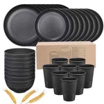 Duoluv Plates And Bowls Sets For 8, 32-PIECE Kitchen Dinnerware Tab.... Fixed Price $38.29.